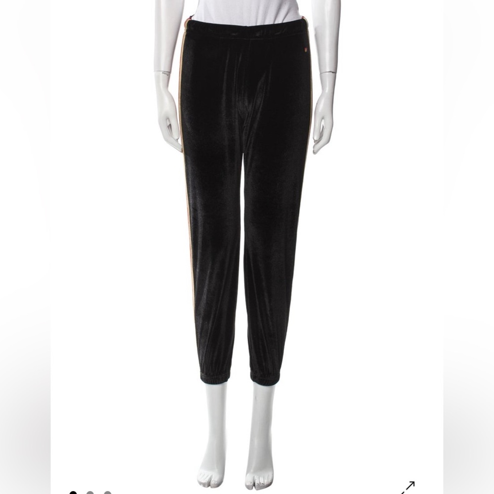 AVIATOR NATION Classic Velvet Stripes Pant in Black - Picture 3 of 11